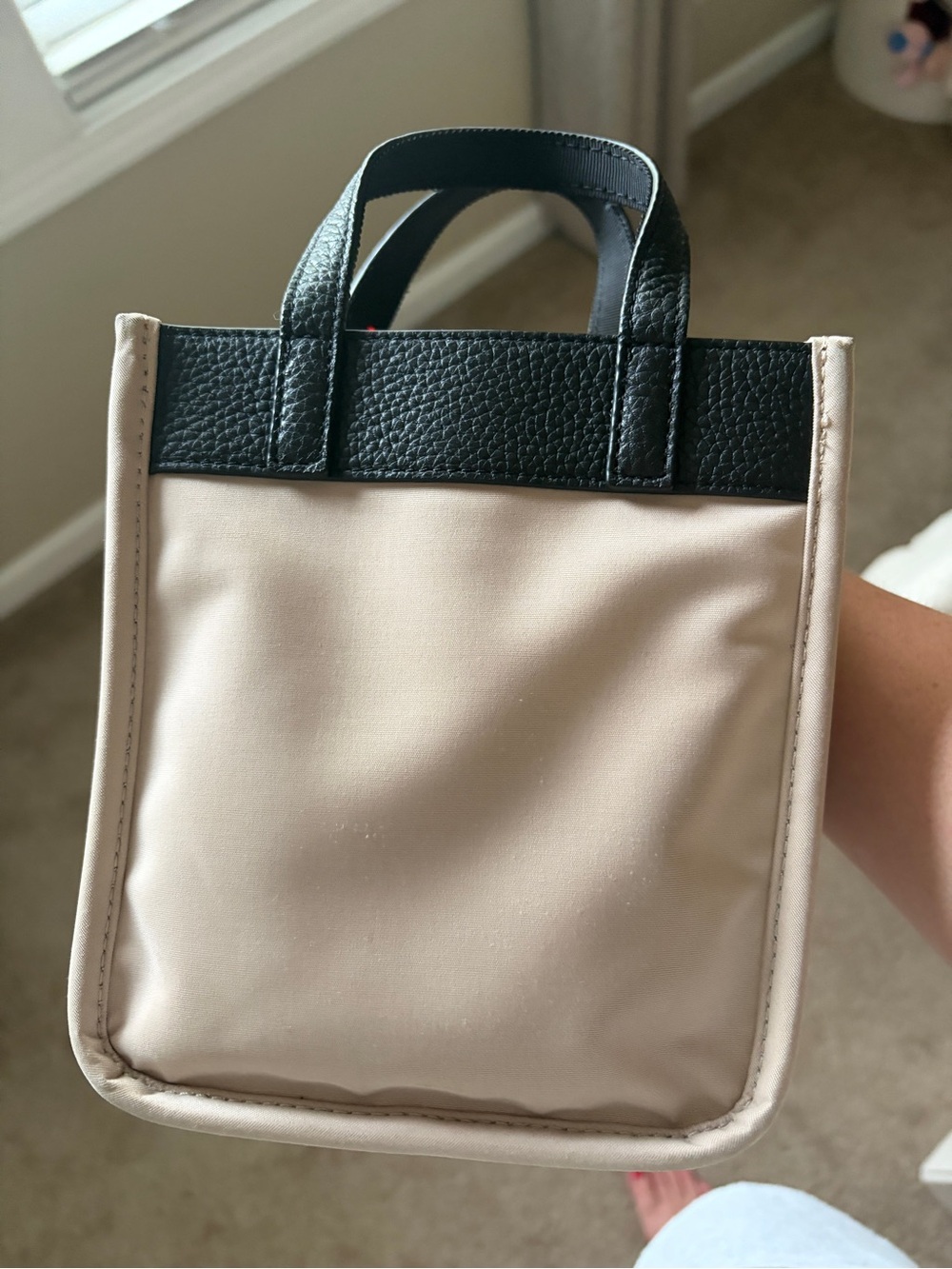 lululemon athletica Beige and Black Mini Tote with Top Handles - Picture 2 of 5